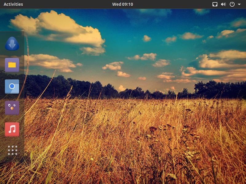Screenshot of Antergos 17.12 desktop